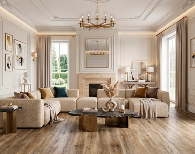 Кварц-виниловая плитка Stone Floor MSPC Дуб Уютный дом 0004-2 MP 